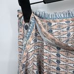 Free People Good For You Wrap Midi Skirt Women 8 Pink Blue Brown Silky Polyester Photo 7