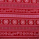 Victoria's Secret NWT PINK Red Winter Sweater Print Waffle Thermal Pajama Top Photo 9