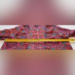 Rue 21 Women’s Monroe Kimono Purple Red Geometric Fringe Hem Open Front Top L Photo 6