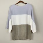 Lafayette 148  NY Cotton-Cashmere Blend Colorblock Oversized Sweater Size Medium Photo 5