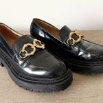 Circus by Sam Edelman Circus NY by Sam Edelman Ella Loafer in Patent Black with Gold Size 7 Photo 4