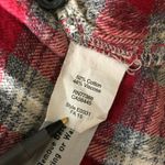 Madewell  Ex-Boyfriend Shirt in Fairfax Plaid Flannel Hi Lo Cotton Blend Red XS Photo 3