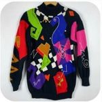 The Limited Vintage 90’s Rhinestone beaded ClownCore art to wear pull over sweater size M/L Photo 1