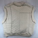 Free People  Sweater Vest Sleeveless Knit‎ Patchwork Cottagecore Size S READ Photo 7