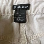 ❤️ Northcrest 100 percent cotton white cream jean shorts Tan Size 14 Photo 3