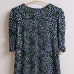 See By Chloe  Floral Puff Sleeve Shift Mini Dress Blue Green Size 34‎ or XS Photo 6