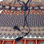 Daniel Rainn  (S) Wilcox Tie Neck Blouse - Stitch Fix 3/4 Sleeve Tassel Boho Top Photo 8