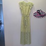 Downeast  yellow polka dot ruffle maxi summer dress Photo 3