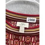 Loft Ann Taylor Women's Blouse 100% Wool Thin Red Size Small Boat Neck 3/4 Sleev Photo 3