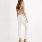 Madewell Jeans 10” Petite High Rise Skinny Pure White Step Raw Hem Sz 36/42 NWT Photo 2