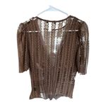 Haute Monde  Brown Lace Blouse Photo 2