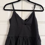 A New Day  Cotton & Knit Cut Out Sundress Midi Dress Size Medium Black Photo 3