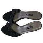 Hype Black Satin Leather Bow Front Wedge Sandal Size 7 Photo 85