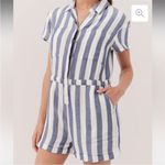 Pact  blue and white striped Harbour romper NEW size large Photo 3