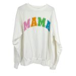 Show Me Your Mumu  Stanley Oversized Crewneck Sweatshirt Rainbow MAMA Size Small Photo 3