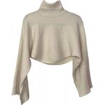 Free People Billie Mock Neck Crop Pullover Sweater NWT Champagne Dreams Ivory XS Photo 2