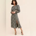 ASTR the Label Tie-Back Cut-Out Black and White Daisy Midi Dress Photo 3