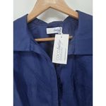 Coco Indigo Calypso Cotton Button Front Cerulean‎ Blue Shirt Large Photo 2