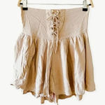 Olivaceous SMOCKED Corset WAIST Lined Bohemian Womens Shorts SZ M Photo 0