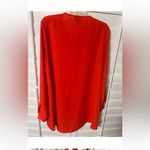 CeCe  by Cynthia Steffe Light Orange Pleat Front Blouse | Size M Photo 7
