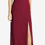NWT THREAD Bridesmaid Ines Chiffon Sleeveless Gown
Burgundy Dessy Size 12 R Red Photo 0