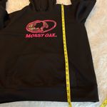Mossy Oak  Black Hoodie Camo lined hood Pink embroidered logo women’s size XL Photo 5
