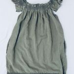 ZARA Smocked Off Shoulder Mini Dress - Army Green - S Photo 11