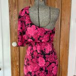 DO+BE NWT Floral One Shoulder Roses Midi Tulip Dress - Size Small Photo 9