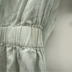Thakoon‎ Mint Green Romper Women’s Size 10 Linen Blend Tie Front Elastic Waist Photo 8