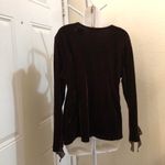 Susan Lawrence Y2K Gothic Whimsygoth Fairy Brown velvet long flare bell sleeve top shirt blouse ruffle neckline sleeves #boho #country #western  Photo 4