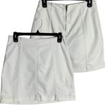 Free People  Modern Femme Denim Mini Skirt Women's 8 White Festival Boho Jean Photo 2