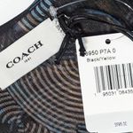 Coach  Printed Long Chiffon V Neck Dress Silk Midi Short Sleeve Womens 0 Party Photo 6