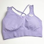 women's best WOMEN’S BEST Light Purple Strappy Padded Sports Bra, Size Medium Photo 0