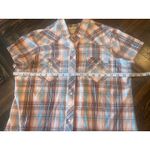 Roper Western Cowgirl Pearl Snap Women Large Rodeo Festival Country Concert Orange Photo 4