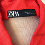 ZARA  orange linen shacket size large oversized Photo 8