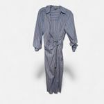 Veronica Beard  Afton Striped Wrap Shirtdress in Aero Blue 4 Photo 5