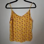 Forever 21 Tank Top Floral Print Casual Trendy Summer Yellow Vacation Photo 3