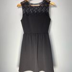 Soprano  Black Mini Dress Floral Lace Feminine Old Money Minimal Classy LBD Photo 1