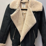 Garage  Aviator Black Jacket with Sherpa Size Xs Photo 0