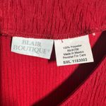 Vtg Blair Boutique Top Women S Red Animal Print Leaf Fall Embroidery Holiday Photo 5