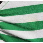 CHAPS  Green White Striped V-Neck T-Shirt Cotton Blend Casual Summer Top Size‎ L Photo 5