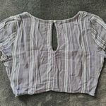 Hollister Blue And White Striped Crop Top Set Photo 5