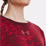 Under Armour NWT Women's Rival Fleece Camo Crew in Chestnut Red - 690 Photo 3
