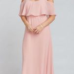 Show Me Your Mumu NWT Caitlin Ruffle Maxi Dress in Rosebud Chiffon Photo 0