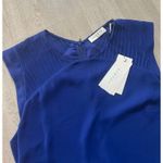 Sandro $ 415 NWT  Paris Silk Royal Blue Ravissante Zipper Waist Dress Size 3 Photo 3