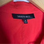 Lafayette 148  New York Womens Cotton Collared Hidden Placket Shirt Red Size 10 Photo 3