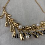Alexis Bittar NWOT  Gold Necklace with Pearl Accents Photo 3
