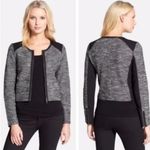 Eileen Fisher Collarless Ponte Tweed Zip Blazer Jacket Size Small Photo 1
