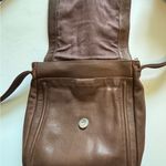 Kenneth Cole  CHOCOLATE BROWN LEATHER CROSSBODY KNOT DEDIGN ON FRONT SNAP CLOSURE Photo 6