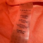 Sandro  Size Small Long Sleeve Button Up Blouse Top Shirt Pink Red White‎ Western Photo 5